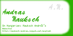 andras mauksch business card